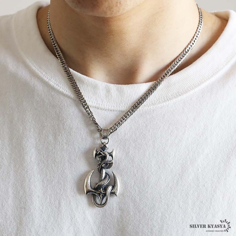 シルバー925 アンカーネックレス [ns242-ns186-50cm] | スタイル