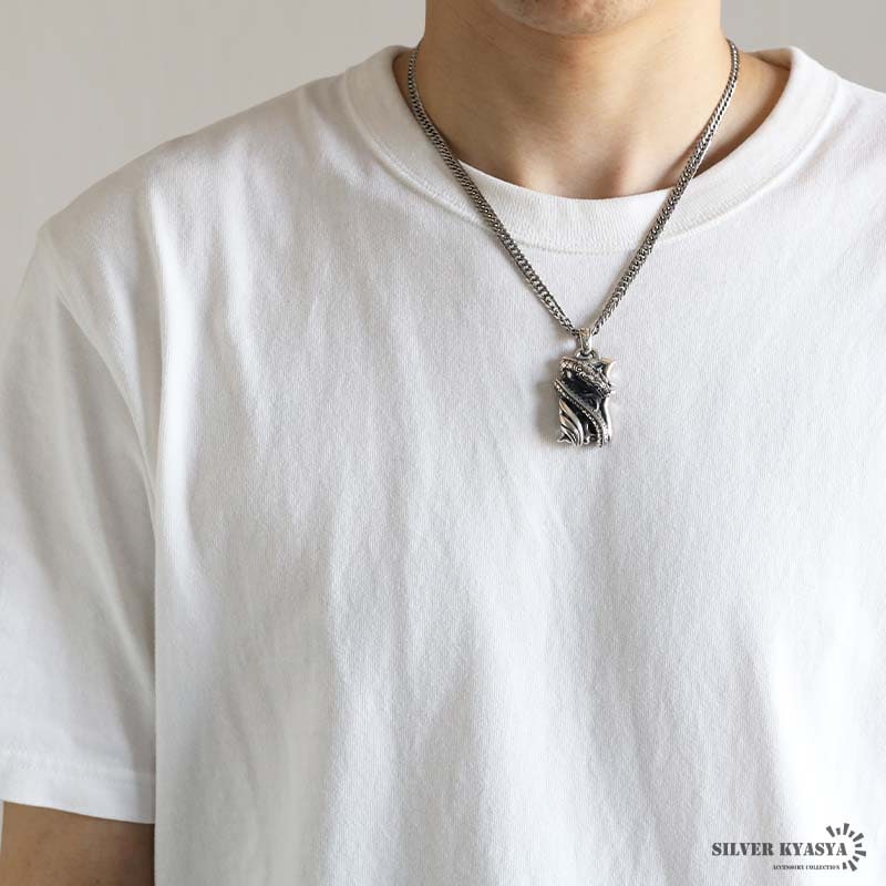 シルバー925 ドラゴンネックレス 巻き付 [ns243-ns186-50cm