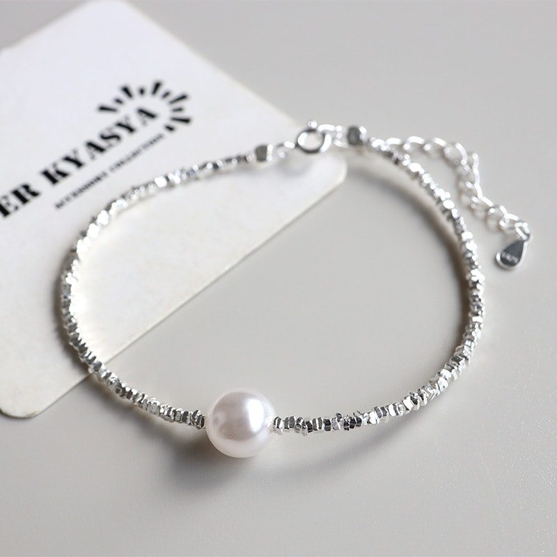 シルバー925 一粒パールブレスレット [cb130] | ブレスレット,シルバー
