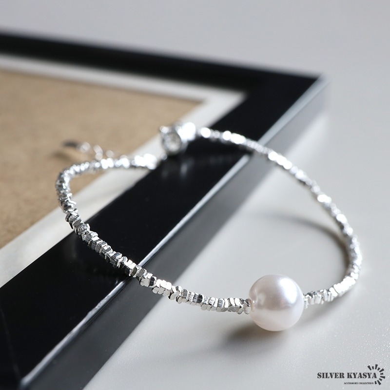 シルバー925 一粒パールブレスレット [cb130] | ブレスレット