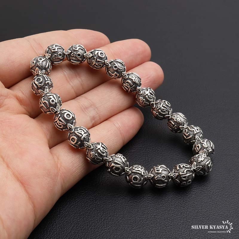 ブレスレット数珠silver925【10mm】18cm ブレスレット(数珠)日本未発売silver925【10mm】size各種 - メルカリ