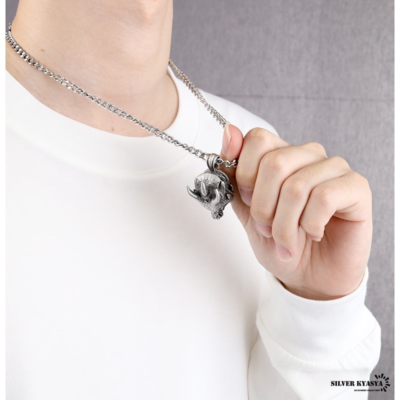 ゴシックトップネックレス トリケラトプス [n452-20] | スタイル