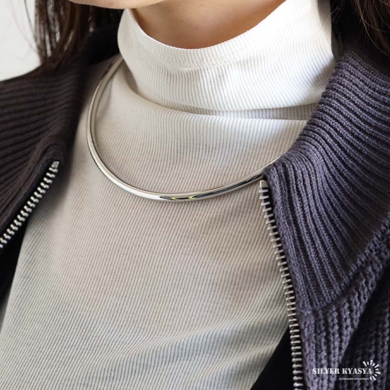 メタルチョーカー アジャスター付き [n806-silver] | お洒落な
