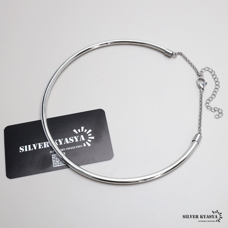 メタルチョーカー アジャスター付き [n806-silver] | お洒落な