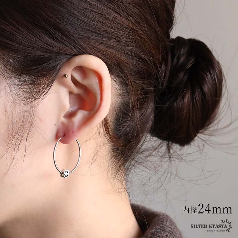 フープピアス　ガルニ　シルバー925 シルバー925 フープピアス ぷっくり 大ぶりピアス シルバー