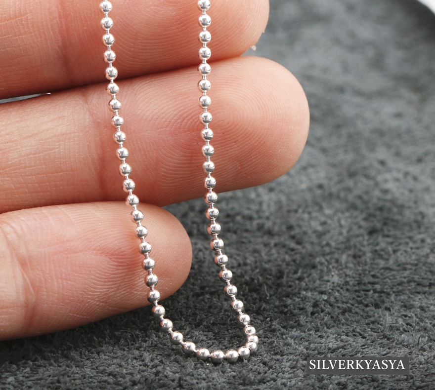シルバー925 ボールチェーン1.5mm玉 まとめ売り　silver 925 ボールチェーン 幅1.5mm [cs028] | スタイルで探す,シンプル