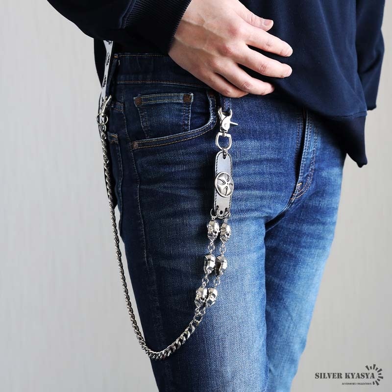 スカルウォレットチェーン [wc065] | ウォレットチェーン | SILVER KYASYA