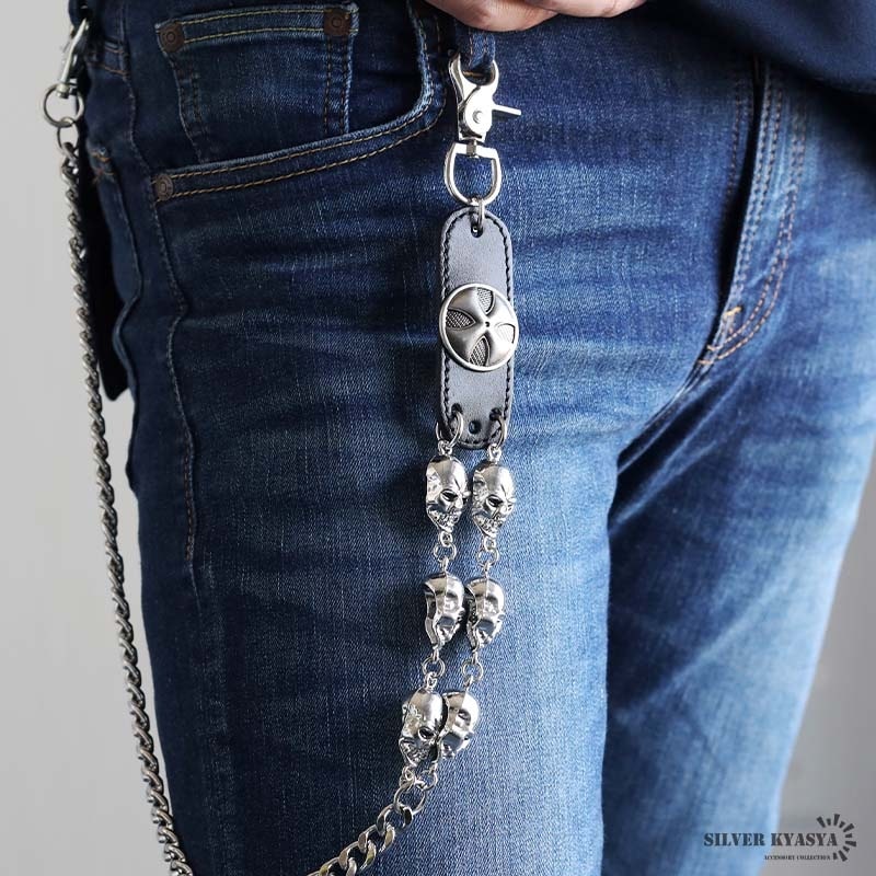 スカルウォレットチェーン [wc065] | ウォレットチェーン | SILVER KYASYA