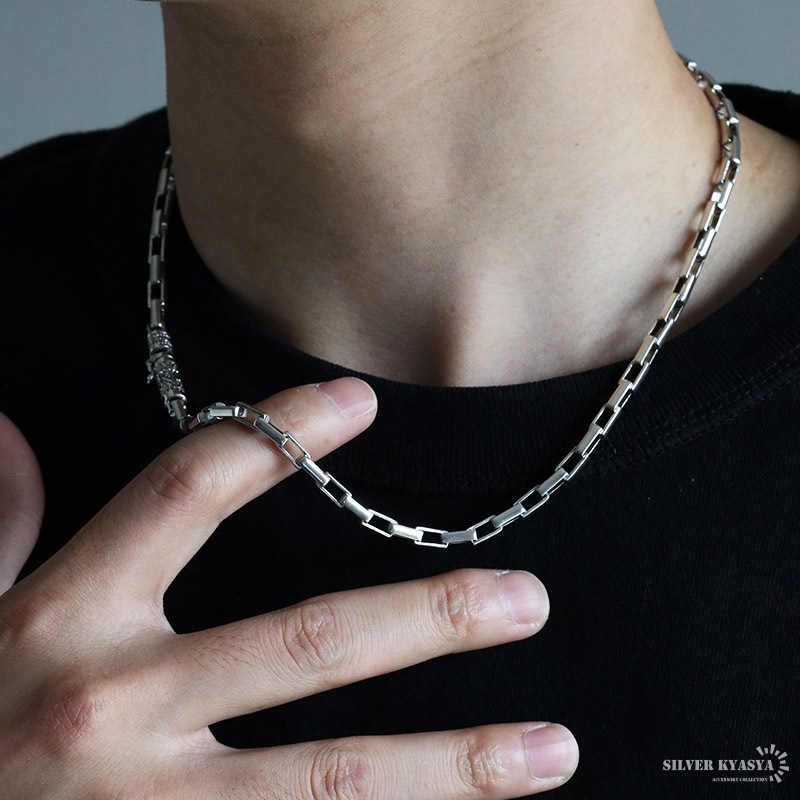 S925 ボックスチェーンネックレス [ns213-50cm] | スタイルで探す