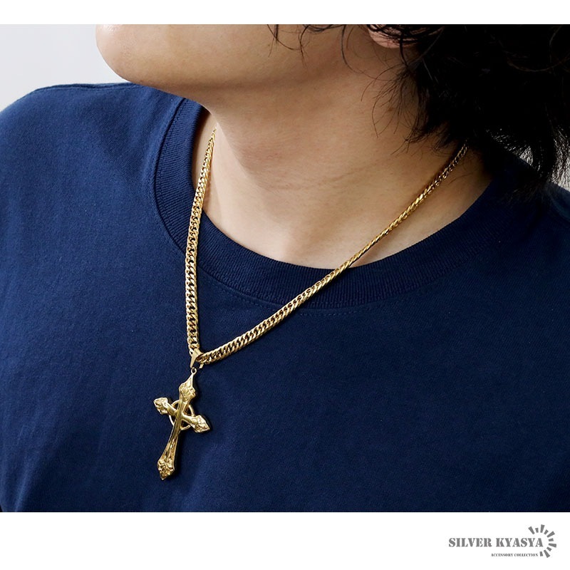 MOSCHINO ネックレス クロス Moschino ロゴ ネックレス | ゴールドトーン | FARFETCH JP