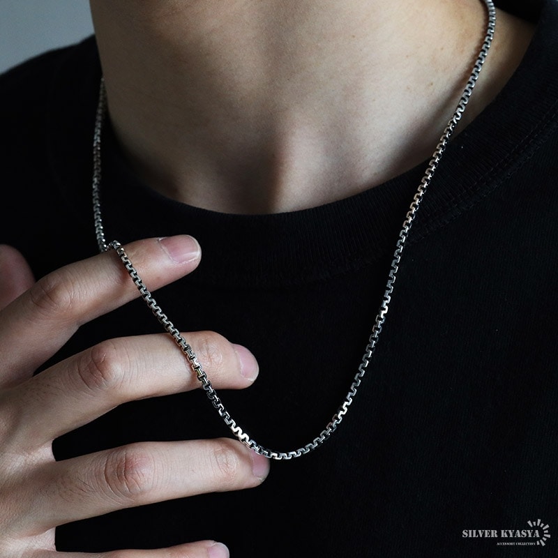 シルバー925 デザインチェーンネックレス [ns214-60cm] | ネックレス
