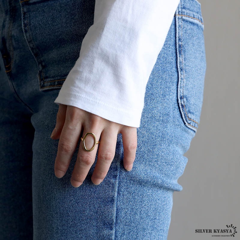 ステンレス オーバルリング [r653] | リング,ステンレス,その他