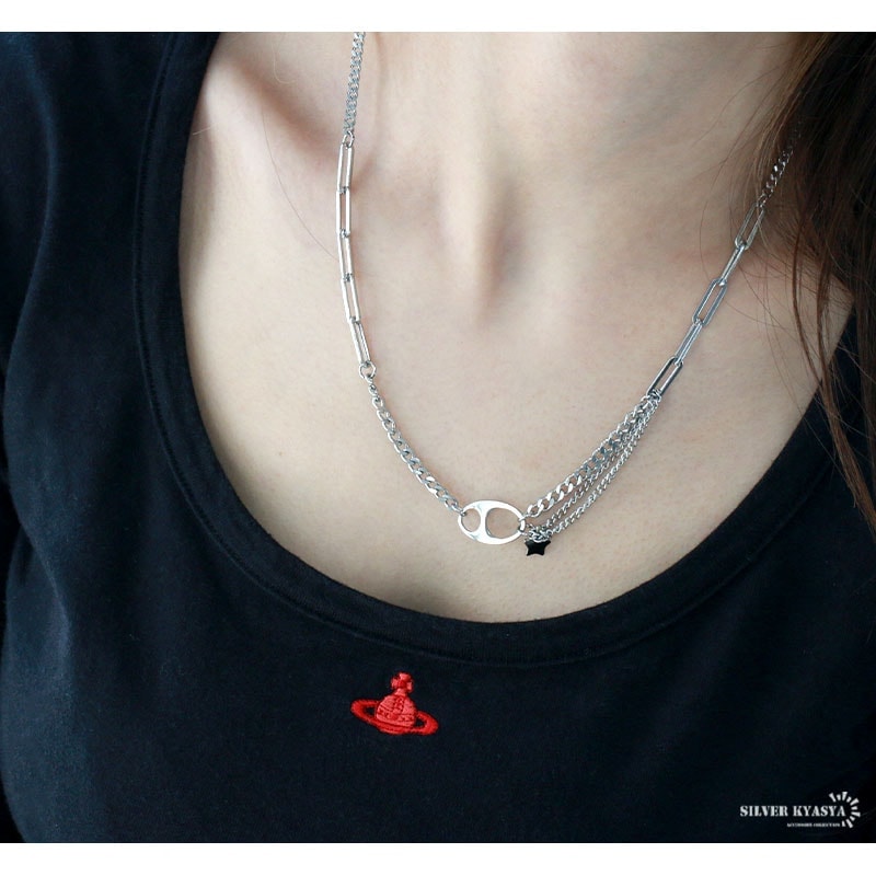ステンレス チャームネックレス プルタブ [n363] | お洒落なレディース