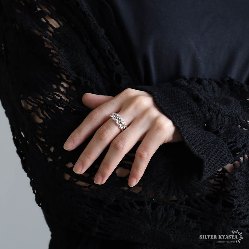 Amazon.com: Oxidized Men's Curb Link Chain Ring New .925