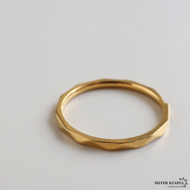ステンレス 一粒ダイヤカットリング [r656] | リング,ステンレス