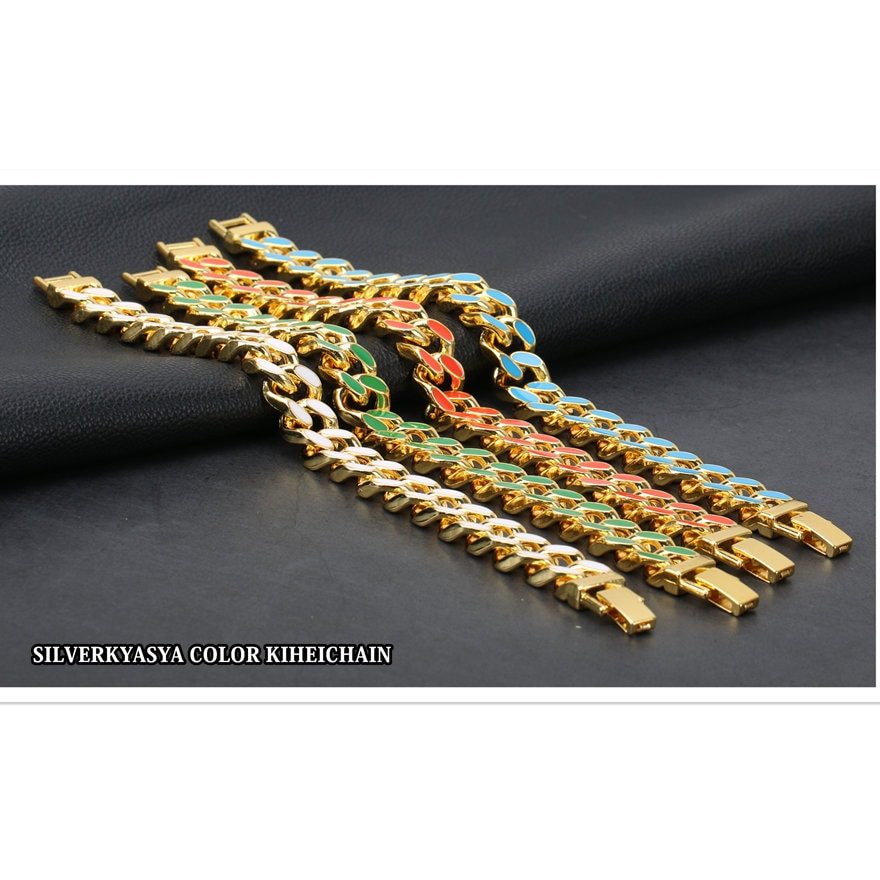 RAJAS ゴールド ブレスレット 2個セット Chrome Hearts - クロムハーツ 22K ID MINI CHX/ミニID CHX