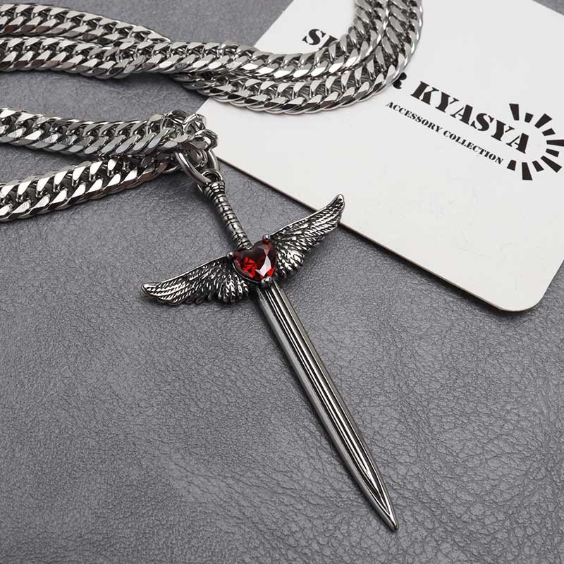 ハートストーンソード＆ダブル喜平 [n865-n348-6mm] | スタイルで探す