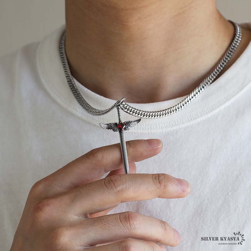 ハートストーンソード＆ダブル喜平 [n865-n348-6mm] | スタイルで探す