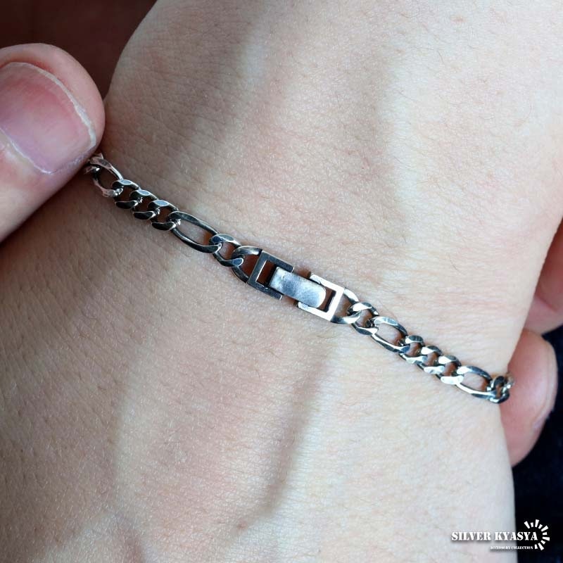 S925 フィガロチェーンブレス 幅4mm [bs269-4mm] | ブレスレット