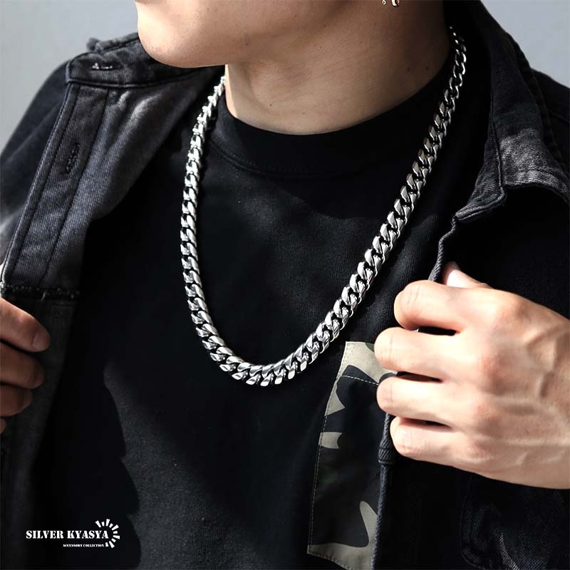 【新品】4面 喜平 チェーン ネックレス 316L ステンレス シルバー ステンレス 4面カット喜平ネックレス [n403-s-14mm] | ネックレス