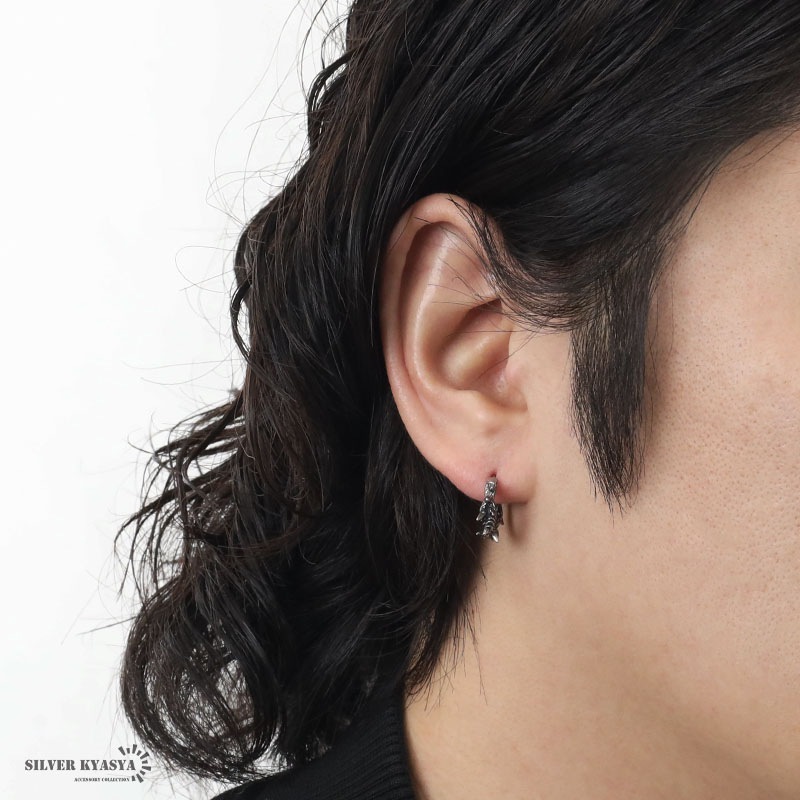 ステンレス 茨モチーフ フープピアス [e190] | スタイルで探す,個性が