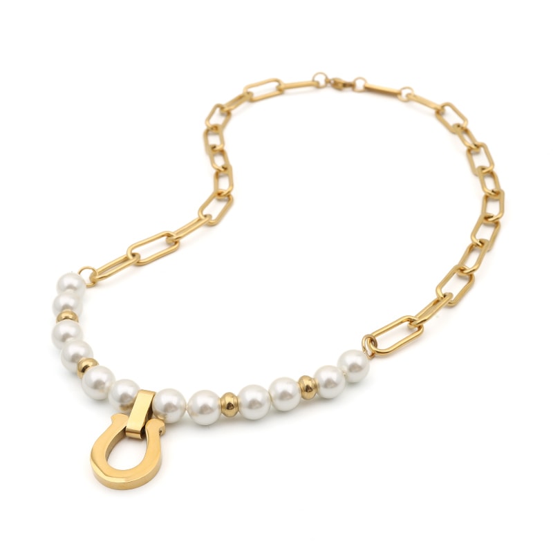 パールネックレス 馬蹄 [n449-gold] | ネックレス | SILVER KYASYA