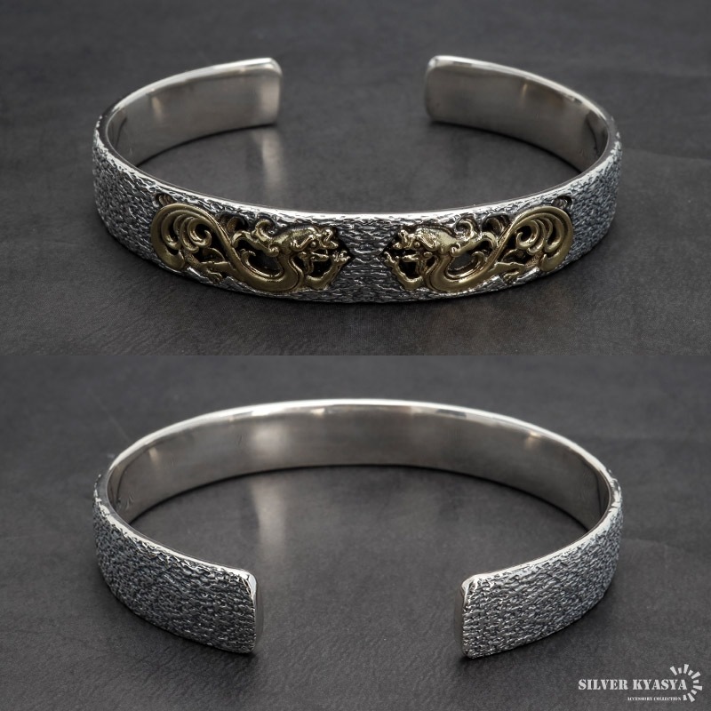 (sahara)ドラゴンモチーフ 925シルバー バングル sahara)ドラゴンモチーフ 925シルバー バングル シルバー925 ドラゴン