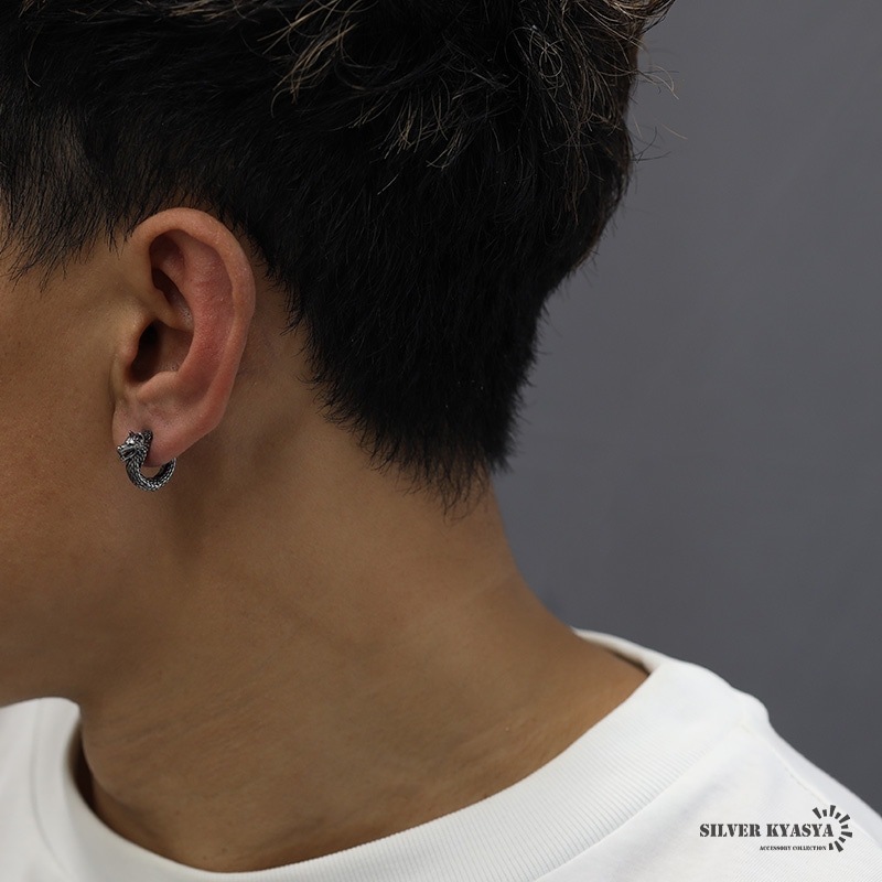 ステンレス イヤーカフ ウルフ 狼 [ec121] | イヤーカフ、フェイク