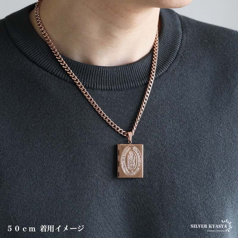 ステンレス ロケットペンダントネックレス マリア 50cm 60cm [nc129