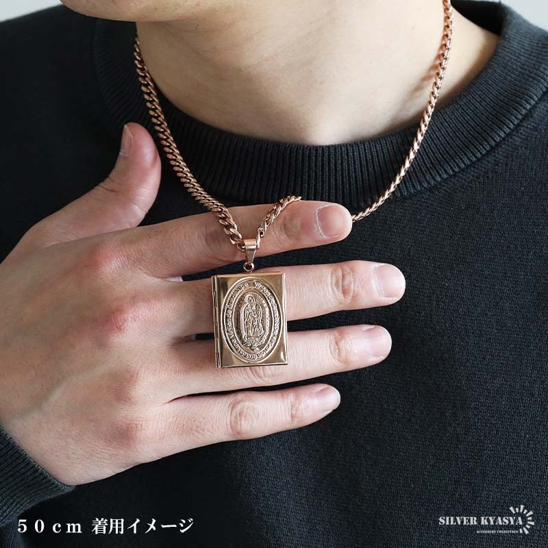 ステンレス ロケットペンダントネックレス マリア 50cm 60cm