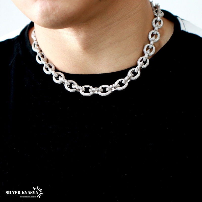 小豆チェーンネックレストゲトゲ オニハリ [n328] | スタイルで探す