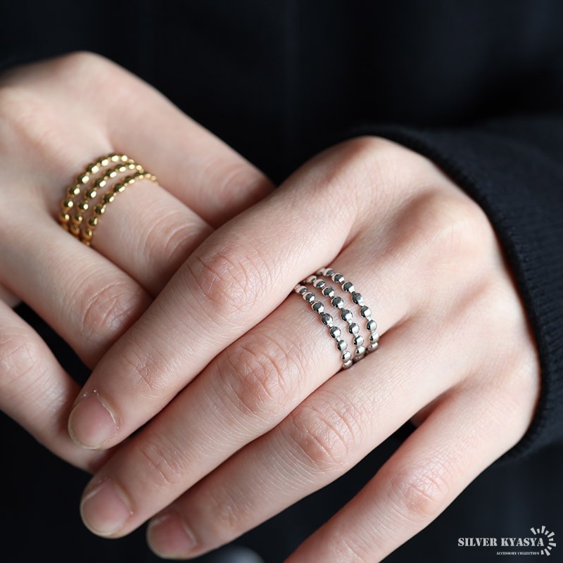 【RAJAS】ピンクゴールドゲルマニウム✕2. RAJAS】ピンクゴールドゲルマニウム✕2. ゴールドリング｜リング