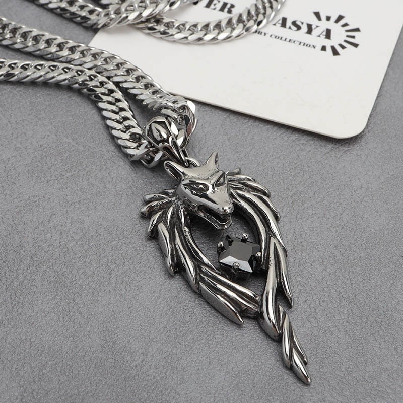 ウルフ＆ダブル喜平ネックレス [n870-n348-6mm] | スタイルで探す