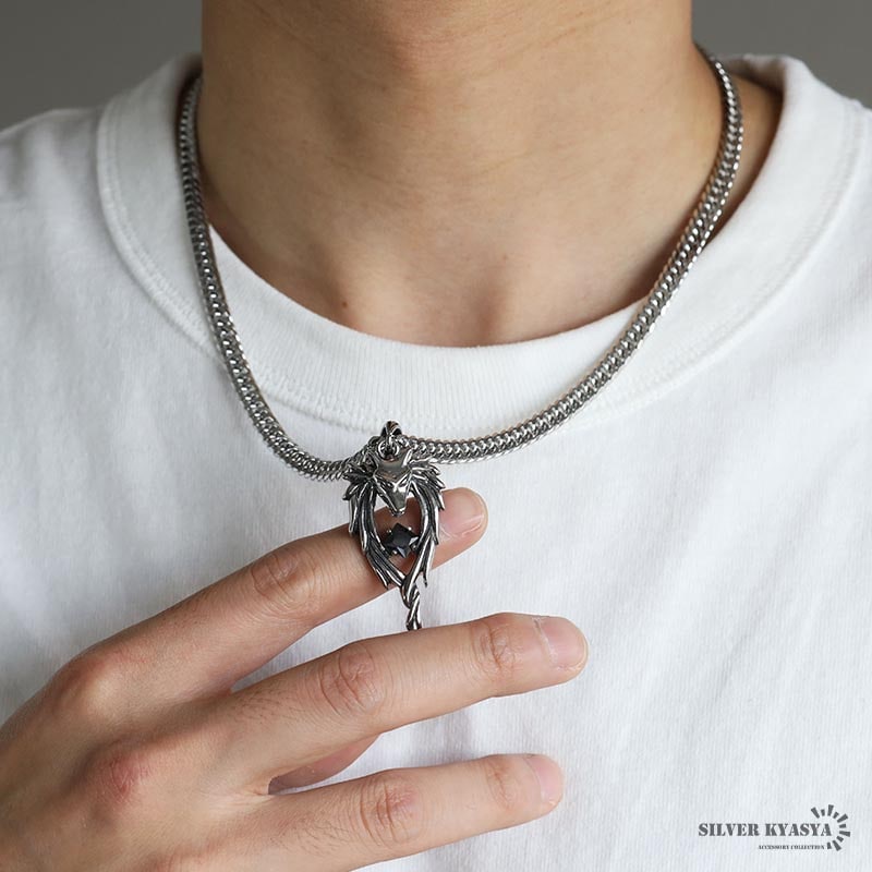 ウルフ＆ダブル喜平ネックレス [n870-n348-6mm] | スタイルで探す