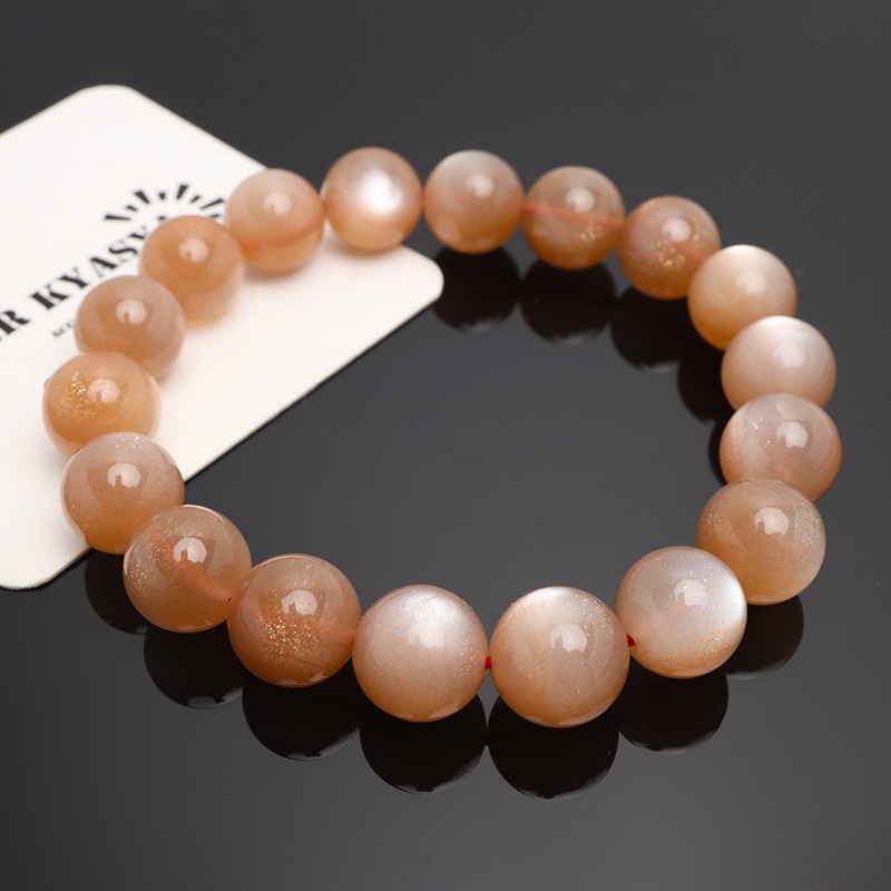 天然オレンジムーンストーンブレス 11mm [b869-11mm] | ブレスレット