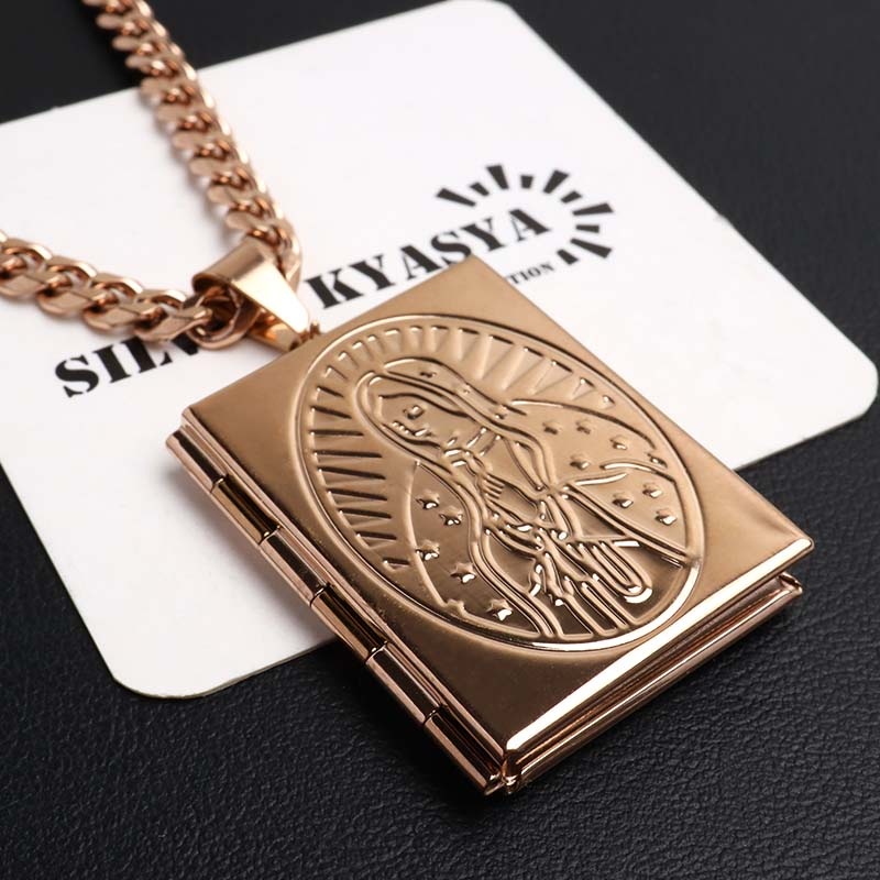 ステンレス ロケットペンダントネックレス マリア 50cm 60cm [nc130