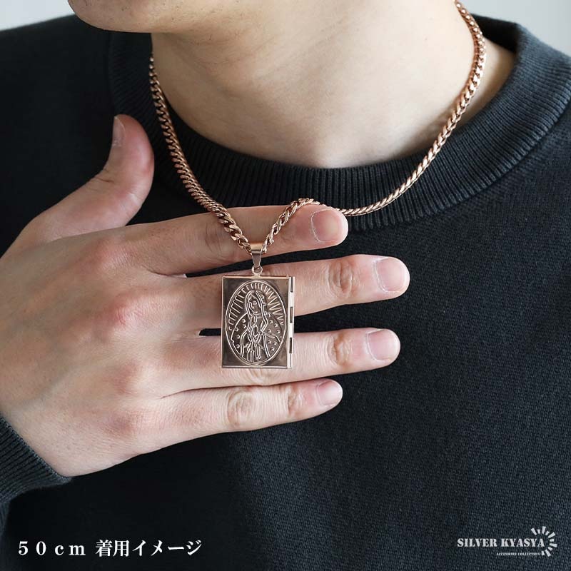 ステンレス ロケットペンダントネックレス マリア 50cm 60cm [nc130