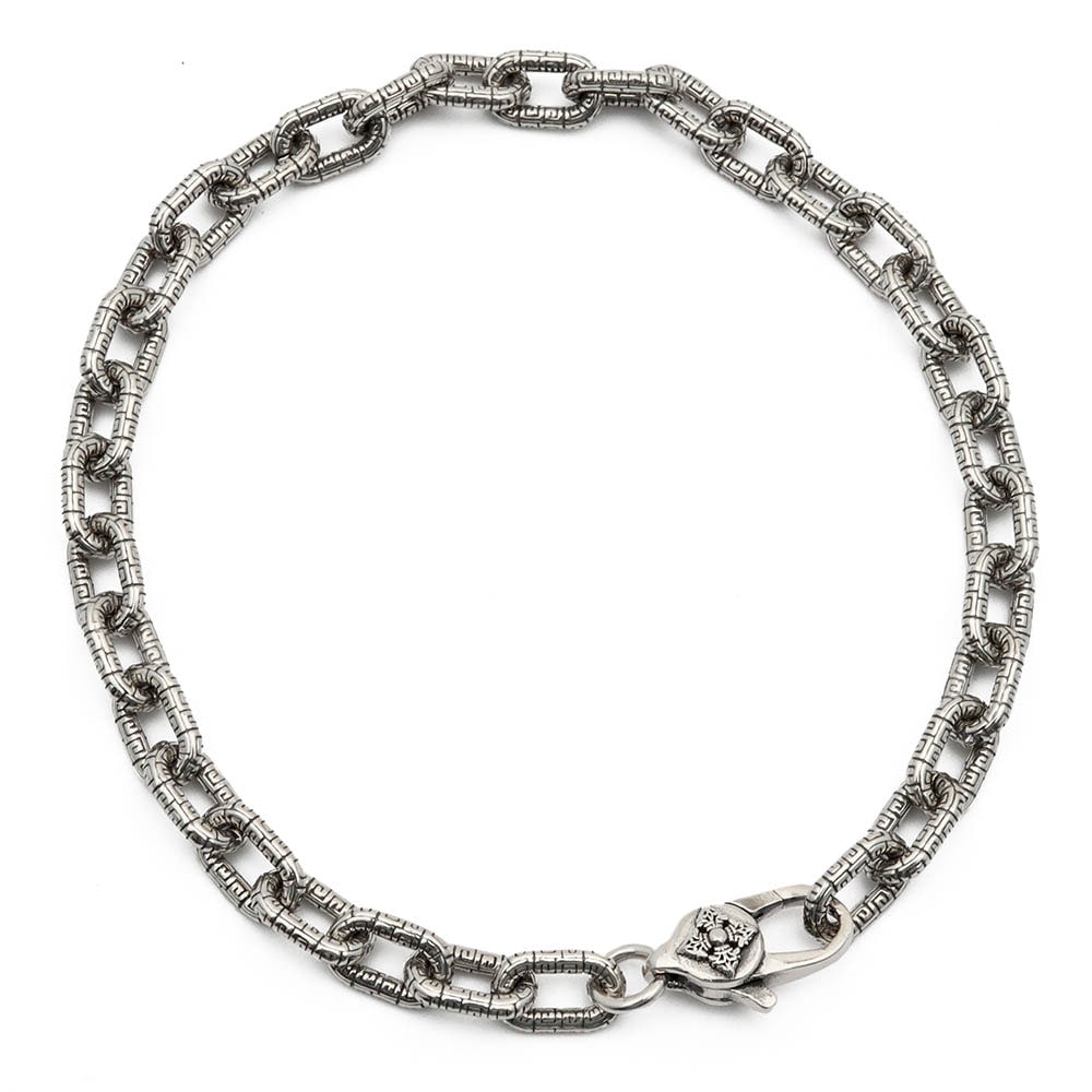 シルバー925 チェーンブレスレット 925刻印*6 925 六字真言 チェーンブレスレット [bs176] | ブレスレット,シルバー