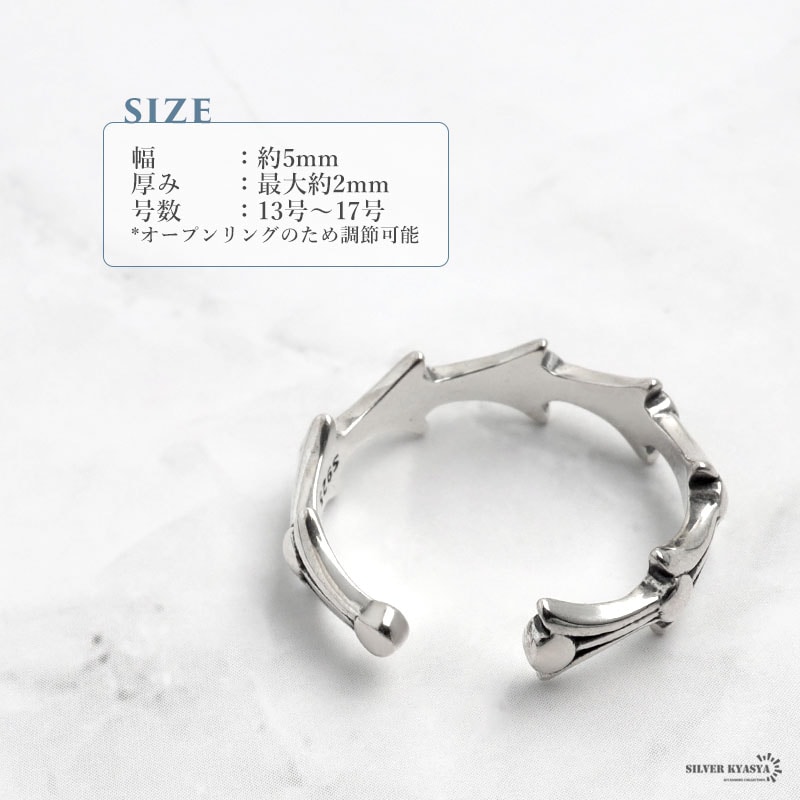 クロムハーツCROSS TAILクロステイル シルバーリング メンズ