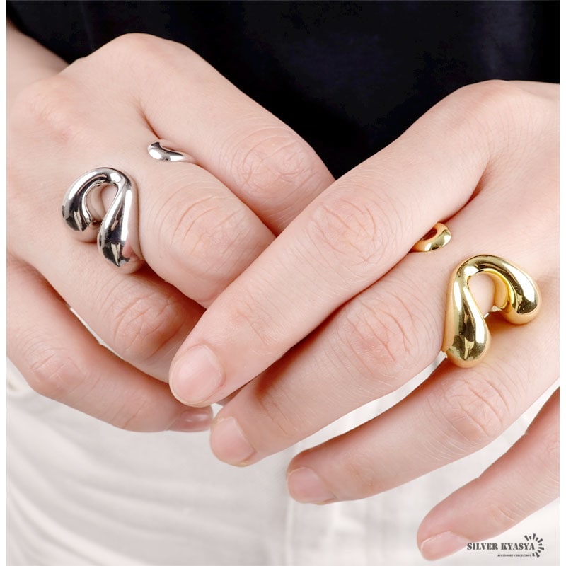 925 二連リング ぷっくり [cr444] | お洒落なレディースアイテム