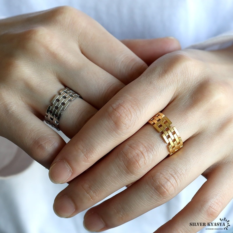 ステンレス 編み込みリング [r669] | リング,ステンレス,その他