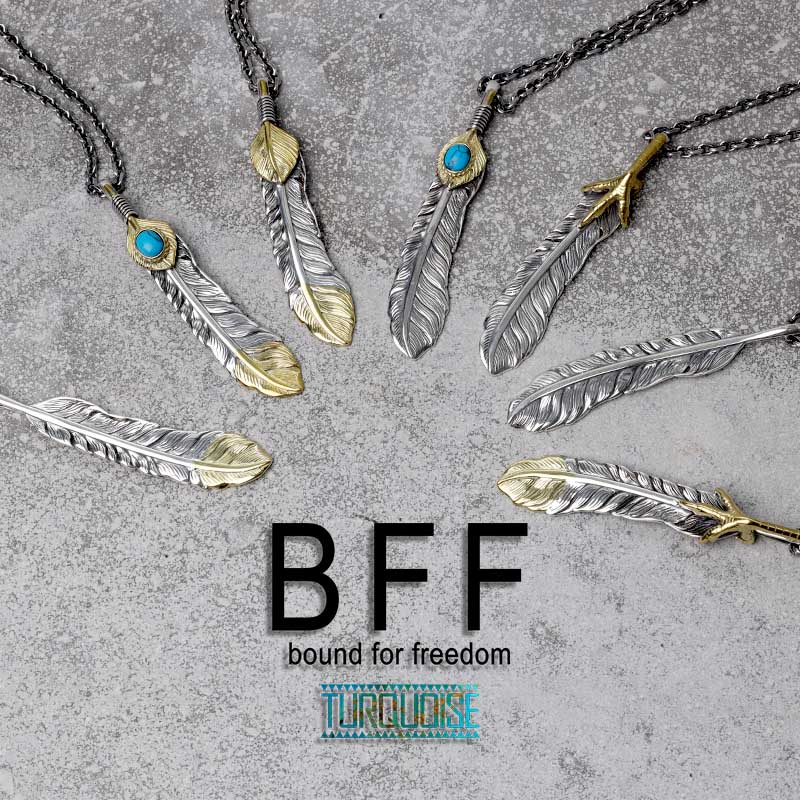 BFF 925 フェザーネックレス ターコイズ [bffns015] | イーグル