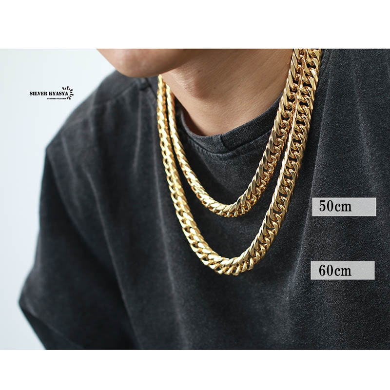 ステンレス ダブル喜平ネックレス [n310-gold-13mm] | すべての