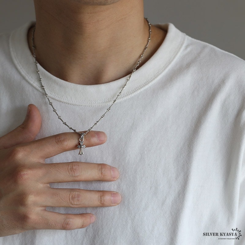 シルバー925 ミニ クロスネックレス [nc001-ps053-cs008-silver