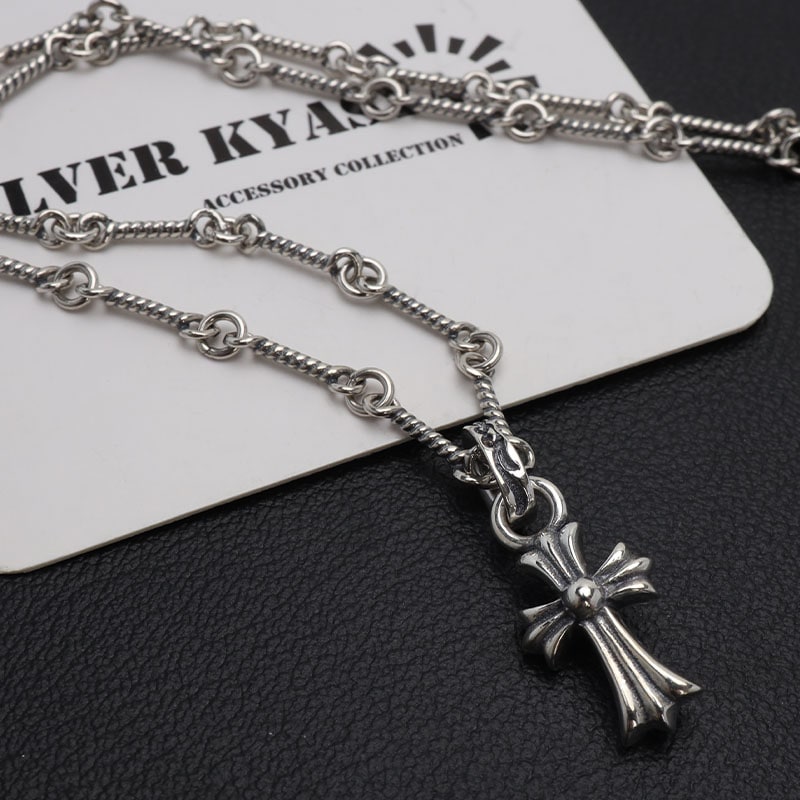 シルバー925 ミニ クロスネックレス [nc001-ps053-cs008-silver