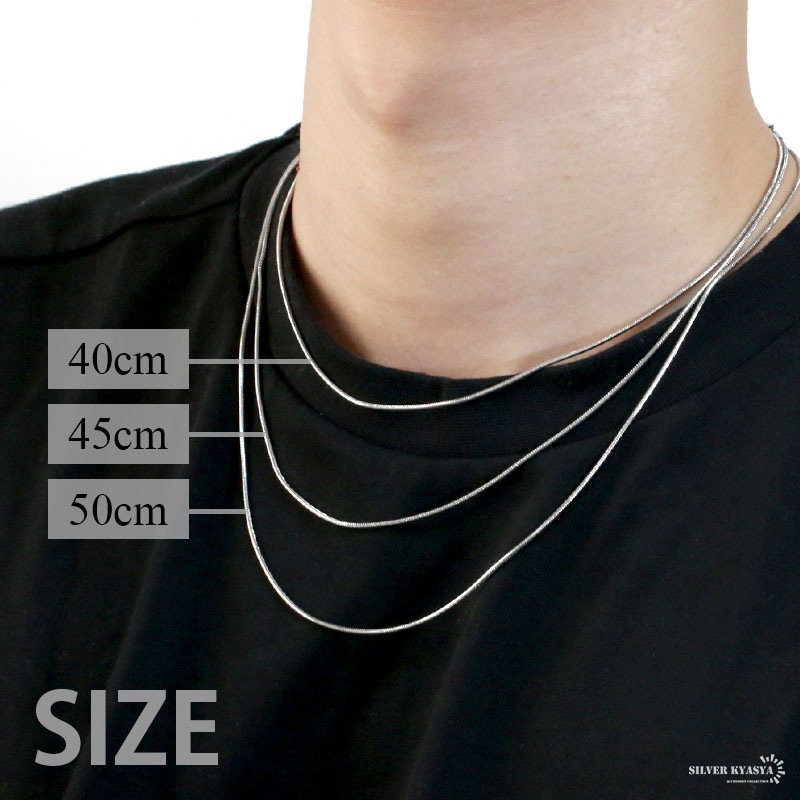 ステンレス ロープチェーンネックレス [c031-1mm-silver