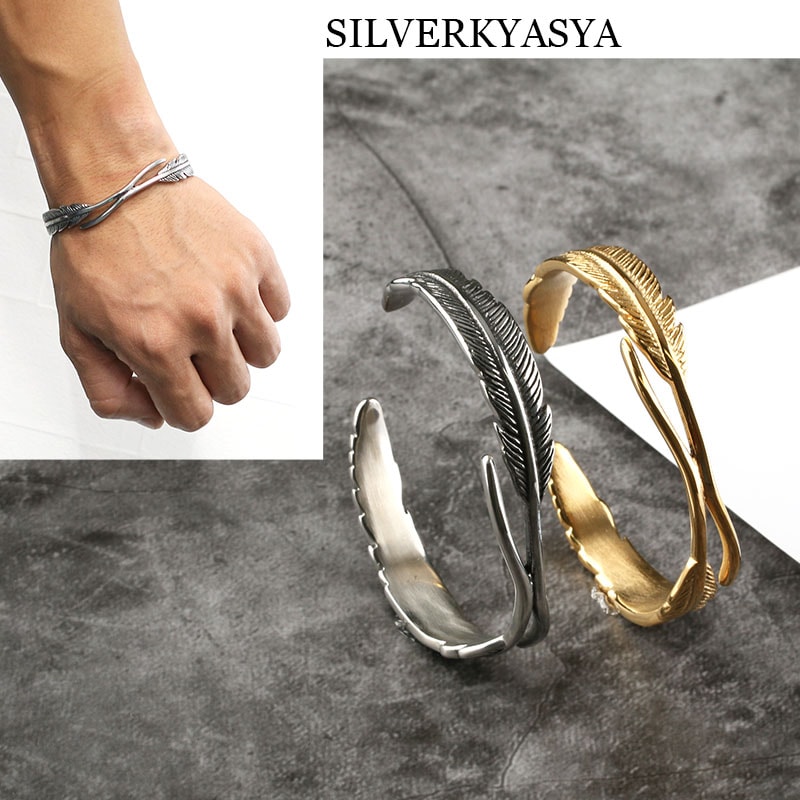 ステンレス フェザーバングル [b095] | バングル,ステンレス | SILVER