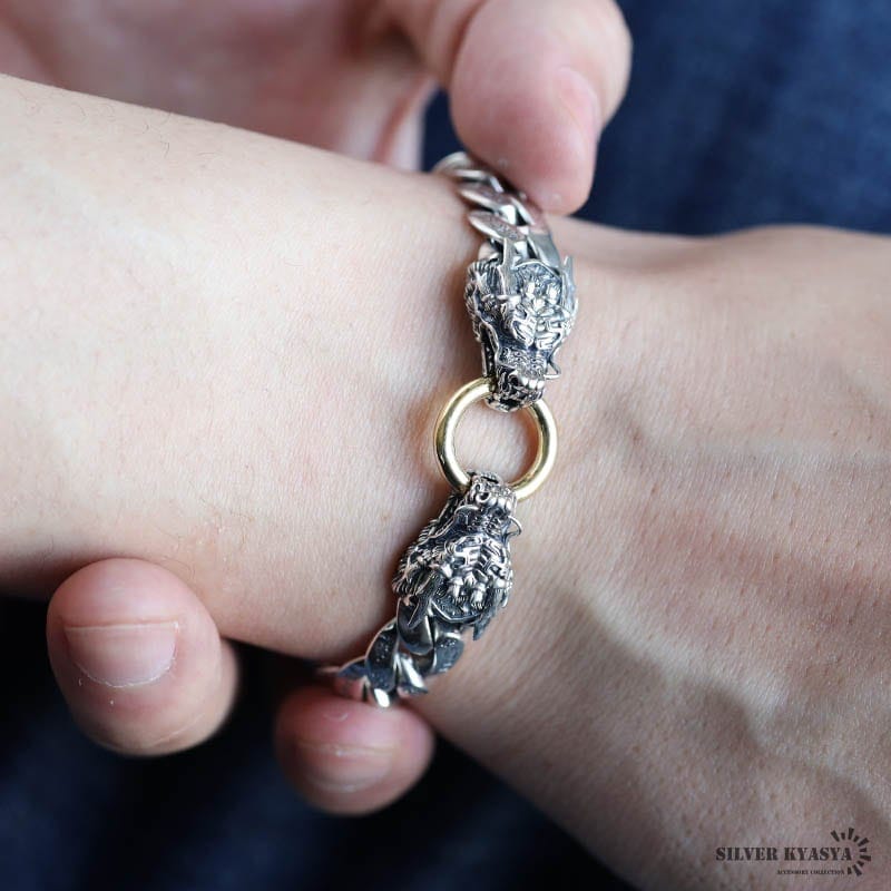 シルバー925 双頭ドラゴンブレスレット [bs267] | スタイルで探す,個性