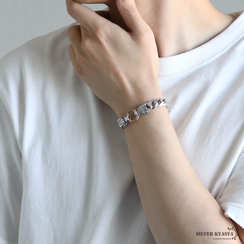 シルバー925 双頭ドラゴンブレスレット [bs267] | スタイルで探す,個性