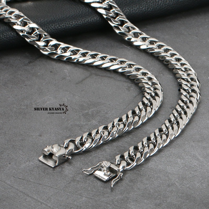 ダブル喜平ネックレス 銀 幅12mm [n331-12mm-silver] | スタイル